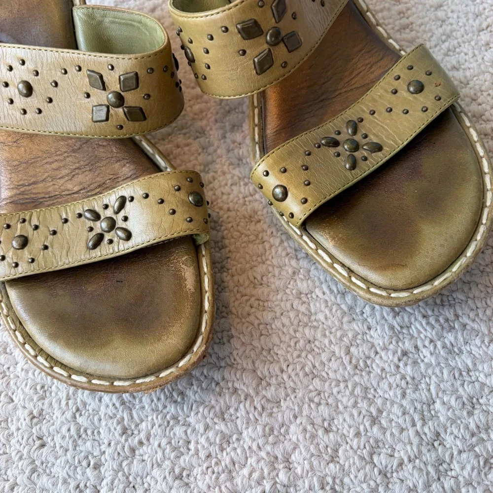 Nuture Wildflower Studded Wedge Sandals Earthy Boho Hippie